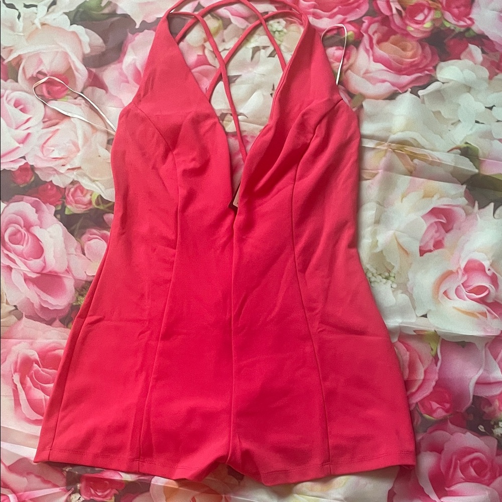 Elegant Pink Women's Intimate Romper